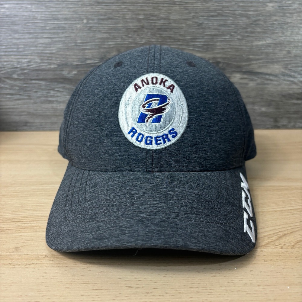Anoka‎ Rogers Hat Cap Snapback Gray CCM Hockey High School Minnesota